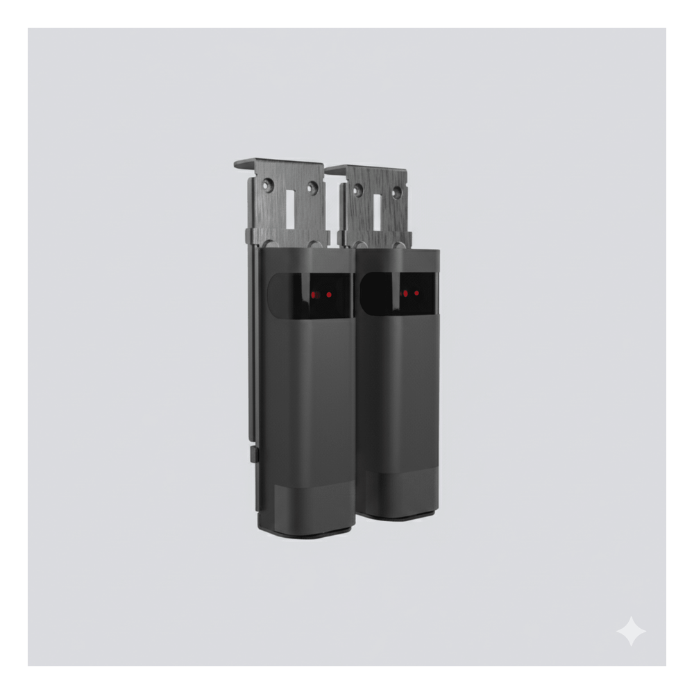 [ACCESSPHW] Haz Infrarrojo Inalámbrico ACCESS-PHW / Transmisor y Receptor Photo Beam / Triple Frecuencia 409-458 MHz / Alcance 20 Metros / Batería Litio 2300mAh / IP54 / Ajuste Angular -90° a +90° / Compatible Puertas Seccionales, Enrollables, C