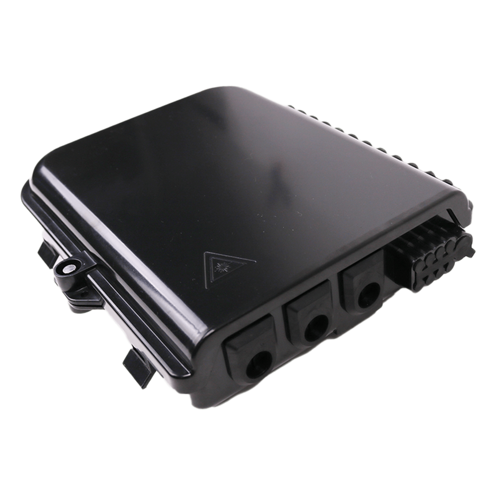[LP-FAT08-3] Cierre de Empalme para 24 fusiones de fibra óptica, Interior / Exterior, 3 Entradas para Cable Ø 6-12mm, con 8 acopladores SC / APC y splitter 1x8 SC / APC Incluido, IP65