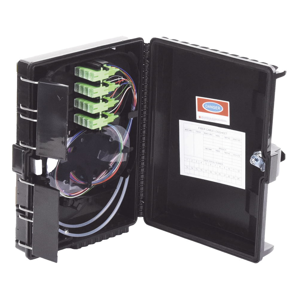 [LP-FAT16] Cierre de Empalme para 24 Fusiones de Fibra Óptica, Interior / Exterior, con 16 Acopladores SC / APC y Splitter 1x16 SC / APC Incluido, IP65
