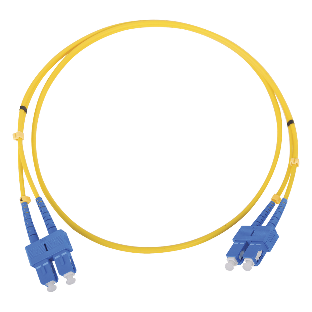 Jumper de fibra óptica monomodo, dúplex, 1 m
