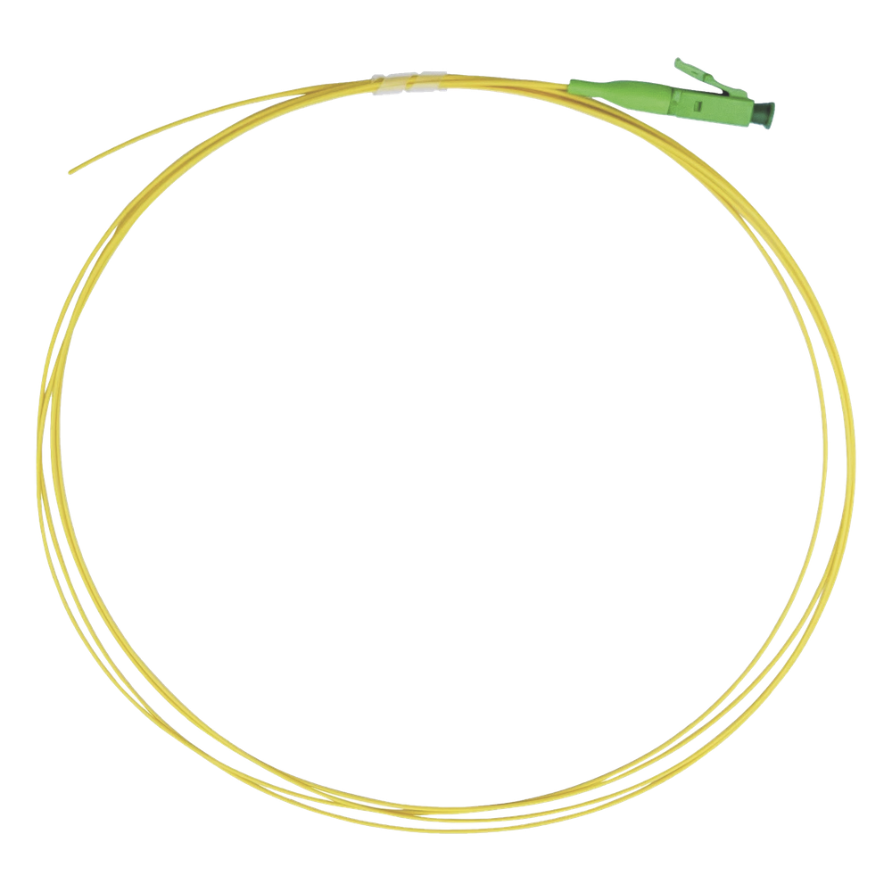 Pigtail de Fibra Óptica Monomodo LC / APC, Simplex de 1 Metro (3.28 Pies)
