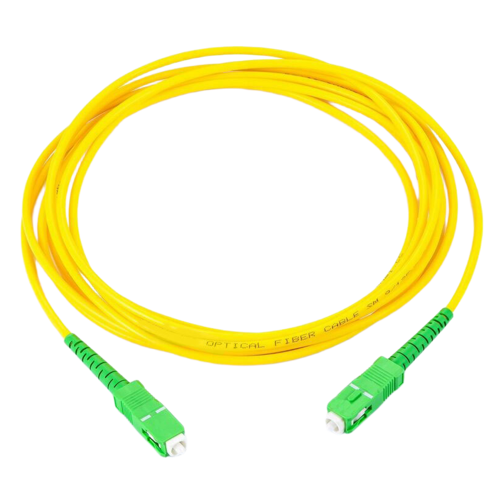 [LP-FO-SCA-SCA-02] Jumper de fibra óptica monomodo, simplex, 2 m, amarillo