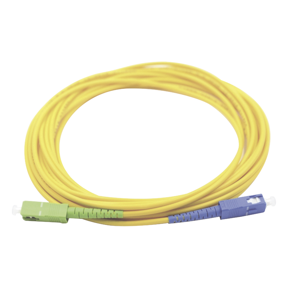 Jumper de fibra óptica monomodo, simplex, 1 m, amarillo