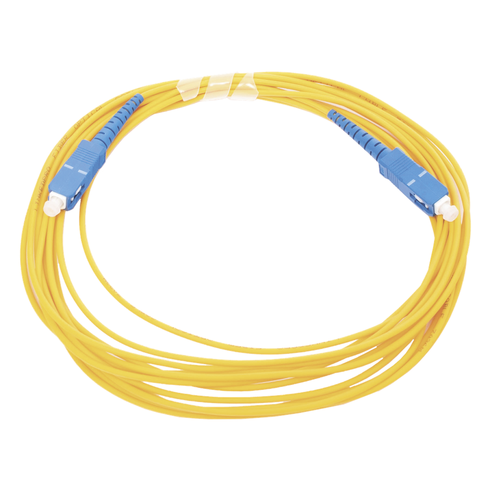 [LP-FO-SCU-SCU-05] Jumper de fibra óptica monomodo, SC/UPC-SC/UPC, simplex, 5 m, amarillo