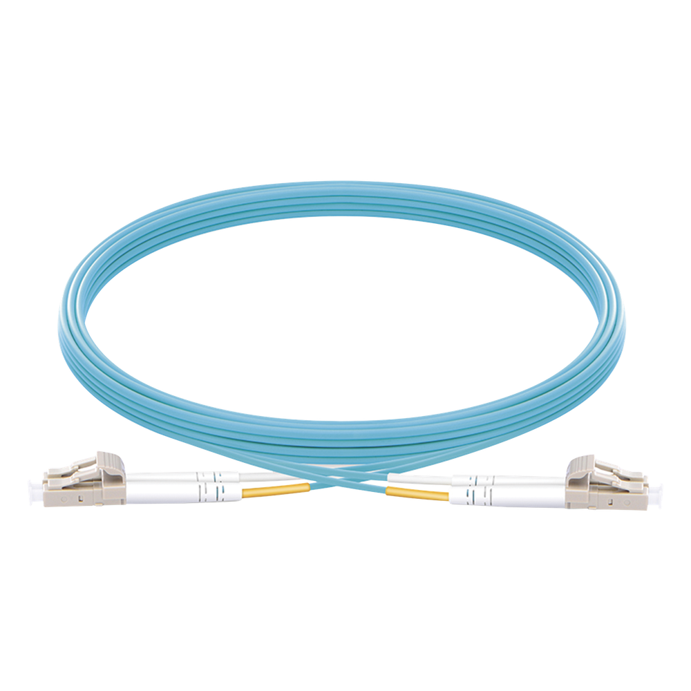 [LP-FOM3-LCLC-R05] Jumper de fibra óptica OM3, LC-LC, dúplex, 5 m, aqua