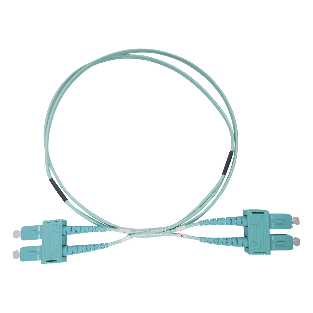 [LP-FOM3-SCSC-R03] Jumper de Fibra Óptica Multimodo OM3 50 / 125 SC-SC OFNR (Riser), 2.0 mm, Dúplex, Aqua, 3 Metros (9.84 Pies)