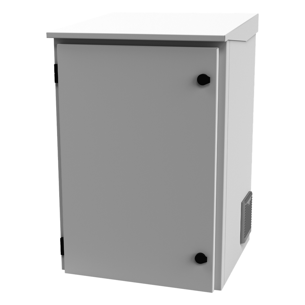 [LP-FORTE-16U-R3] Gabinete de Exterior con Rack de 19" de 16U con Ventiladores y Termostato, Se envía el Gabinete Armado. (montaje a poste o torre se vende por separado)