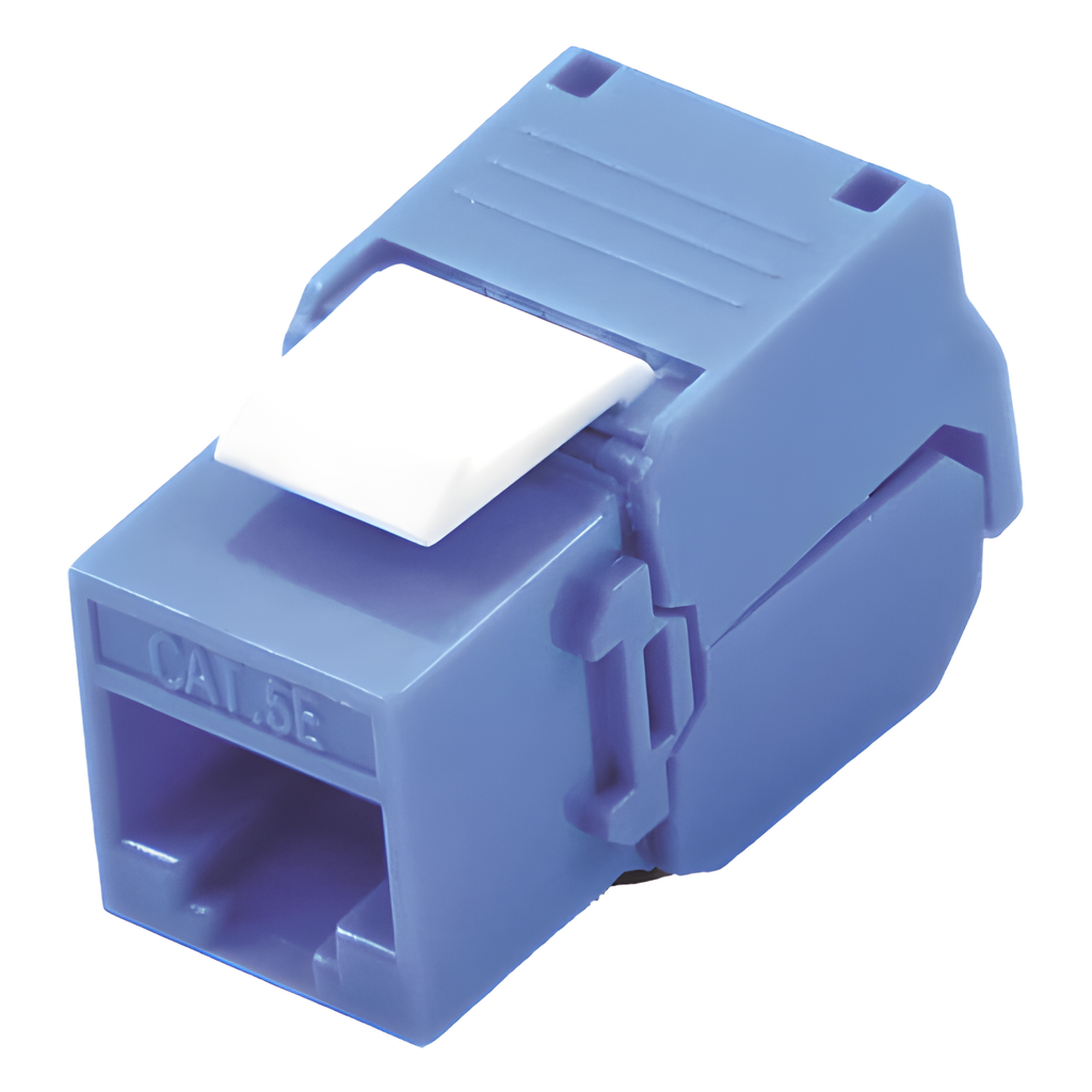 [LP-KJ-516-TTBU] Jack RJ45 keystone Cat5e, sin herramienta, azul