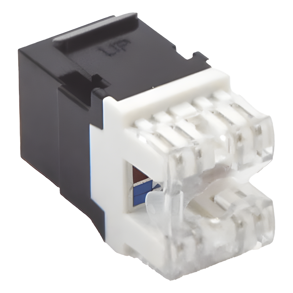 Jack RJ45 keystone Cat6, negro