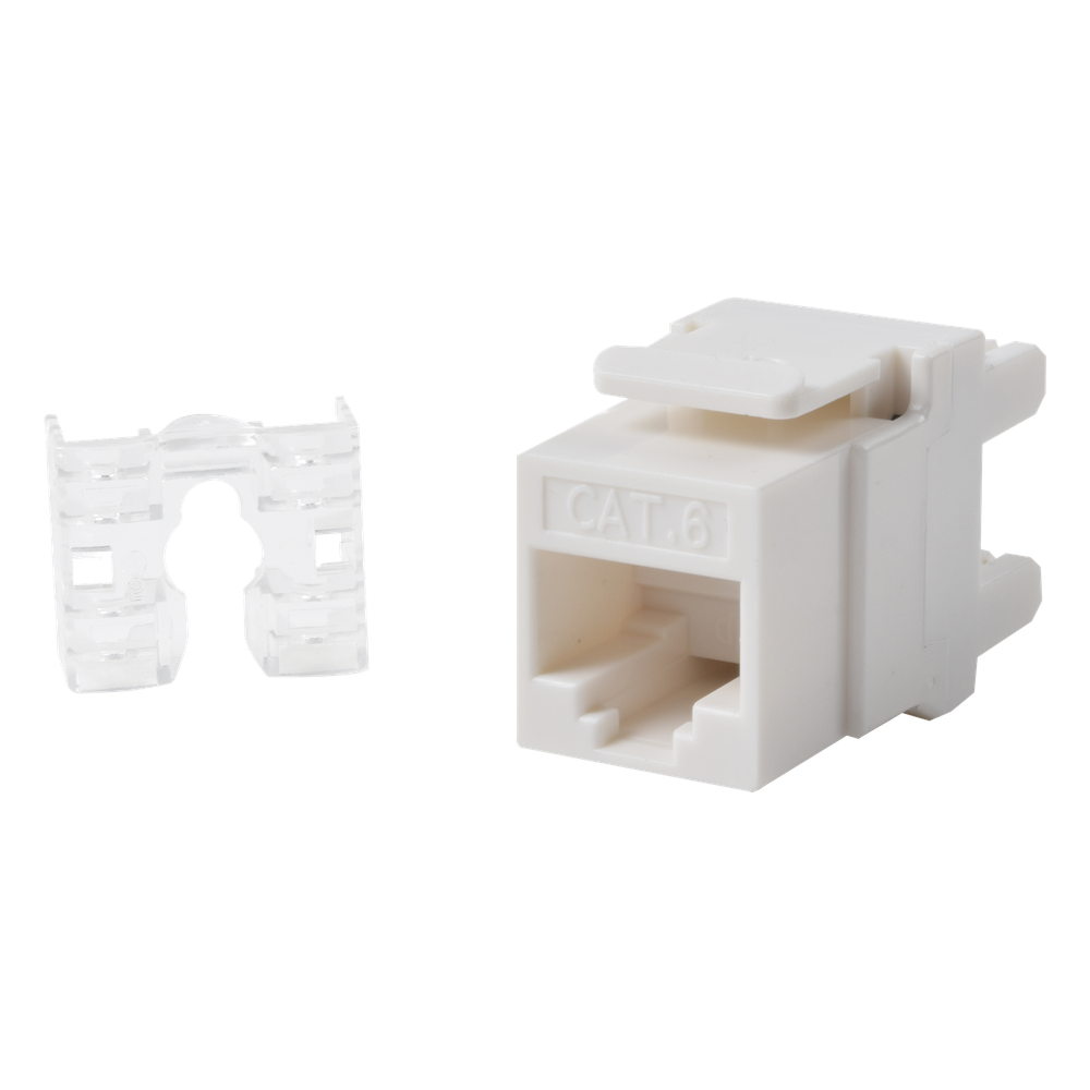 Jack RJ45 keystone Cat6, blanco
