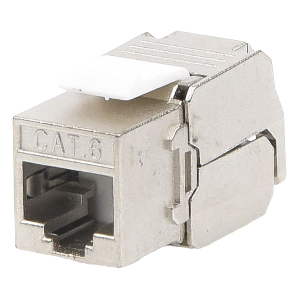Jack RJ45 keystone Cat6, blindado, sin herramienta