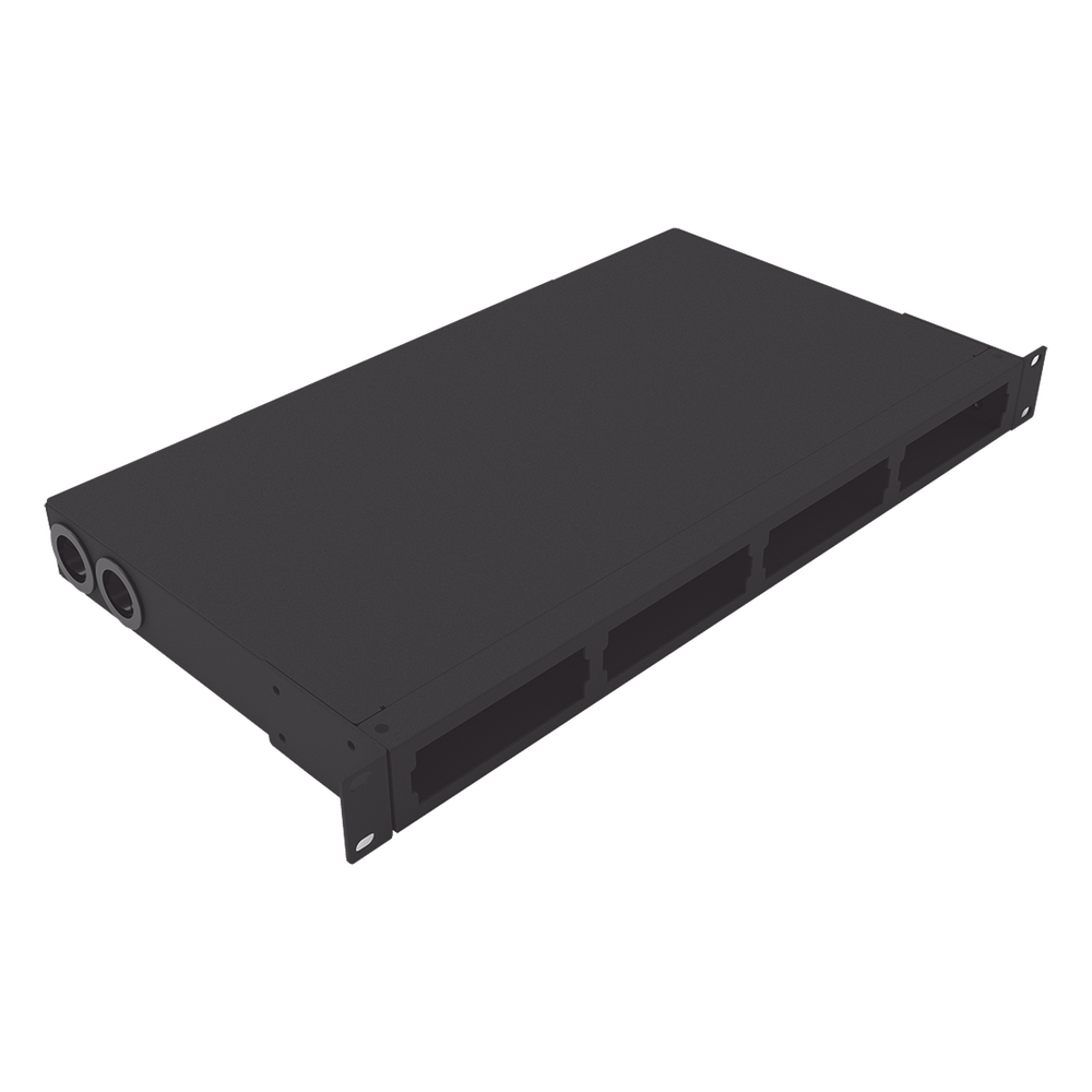 [LP-ODF-8024] Distribuidor de Fibra Óptica Vacío 19 Pulgadas, Acepta 4 Placas Acopladoras de Linkedpro, Hasta 24 Fibras, 1UR, Incluye Charola de Empalme