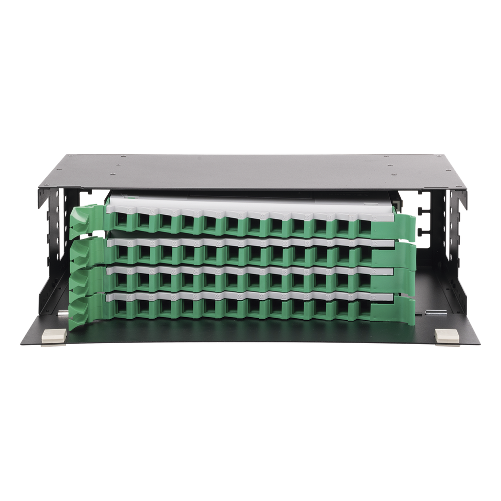 [LP-ODF-8048] Distribuidor de Fibra Óptica con Bandejas Deslizables, Vacío, 19 Pulgadas (48.26 cm), Acepta 48 Adaptadores LC Duplex o LC Simplex o 48 SC Simplex, 3U