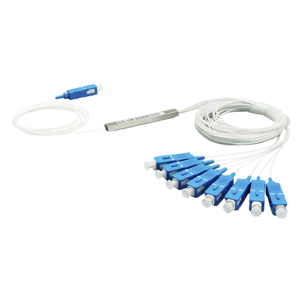 Splitter de fibra óptica 1x8, SC / UPC