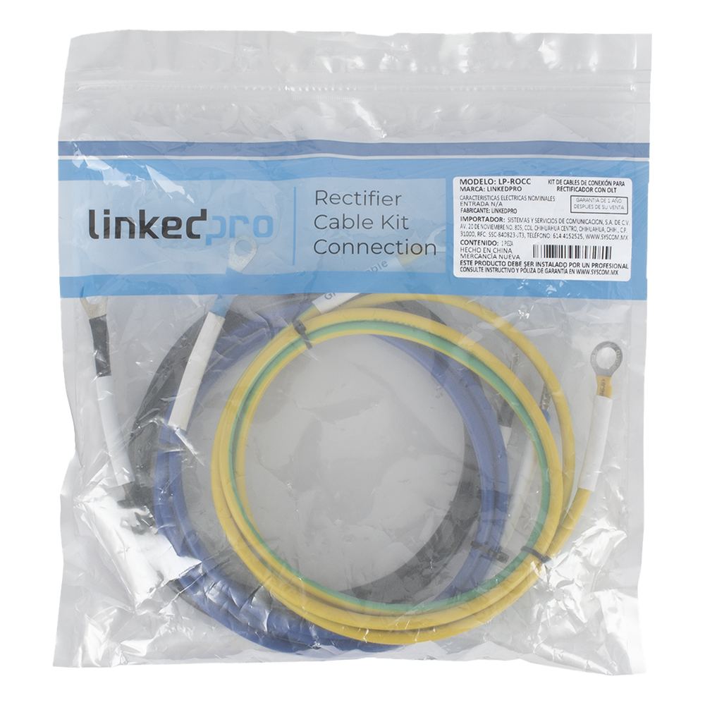 Kit de Cables de Conexión para Rectificador con OLT, 1.5 M