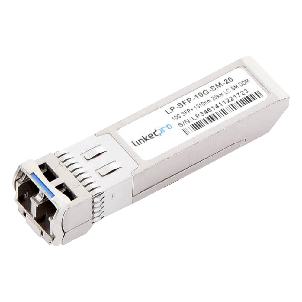 Transceptor Óptico SFP+ (Mini-Gbic) / Monomodo 1310 nm / 10 Gbps / 10GBASE-LR / Conectores LC / UPC Dúplex / DDM / Hasta 20 km