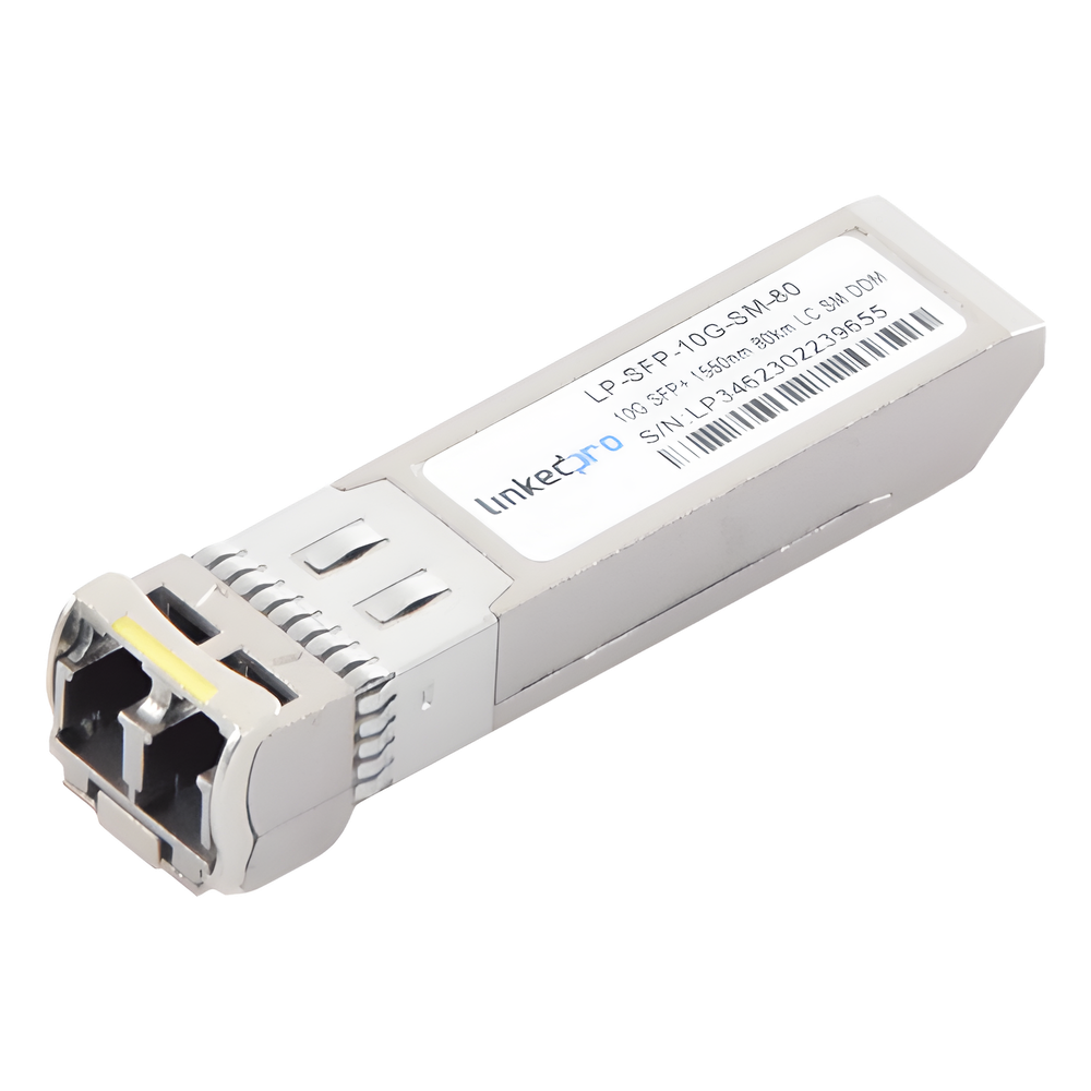 Transceptor SFP+ 10 Gbps, monomodo, 80 km, 1550 nm, LC