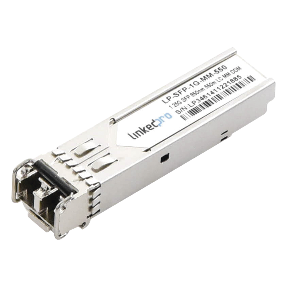 Transceptor Óptico SFP (Mini-Gbic) / Multimodo 850 nm / 1.25 Gbps / 1000BASE-SX / Conectores LC / UPC Dúplex / DDM / Hasta 550 m