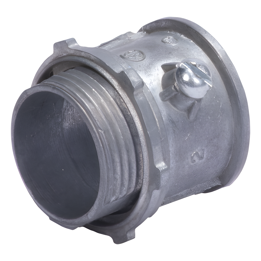 [JU-PD-114-CON] Conector 1 1/4" (32mm) pared delgada con tornillo galvanizado verde