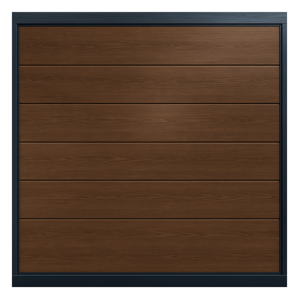 Puerta de Garage de Alta Calidad / línea Central / Imitacion madera / oscura / 9x7 pies / AISLADA / Estilo Americana.