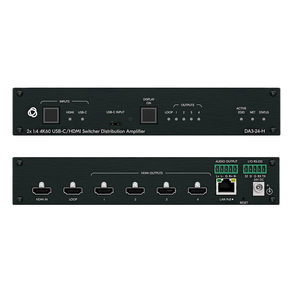Distribuidor y Switcher 2x1:4 8.45", 1U