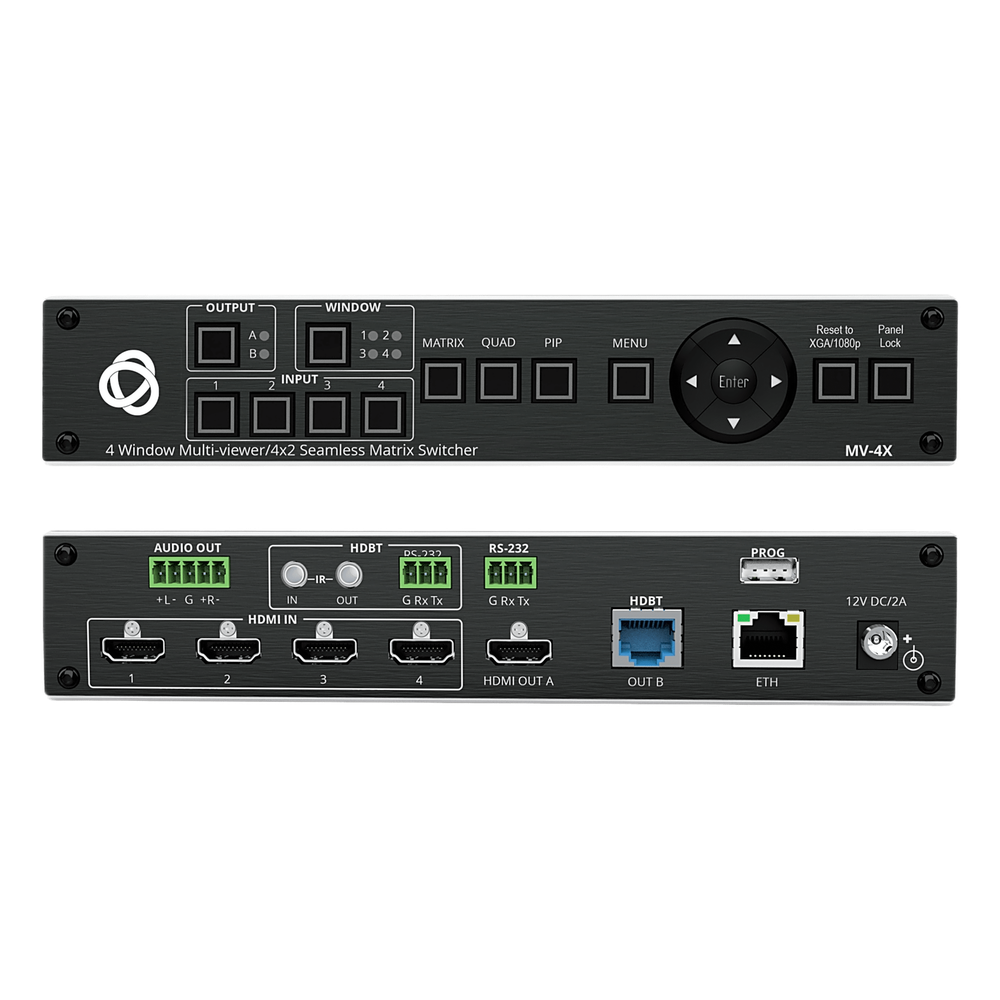 [MV-4X] Matrix HDMI 4x2 con Escalado Integrado