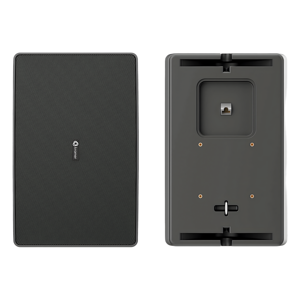 Altavoz de Pared PoE Dante 6.5 pulgadas | 2 Vías | Potencia PoE++ 10W | DSP Integrado | Mixer 2 Canales | montaje VESA 75 mm | UL1480A | Negro o Blanco