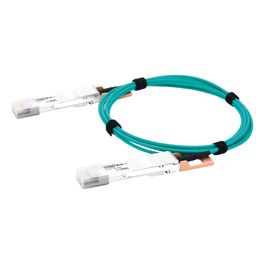 Cable AOC QSFP-DD de 400 Gbps a 400 Gbps / Cable de fibra óptica Activo / Longitud: 1 metro