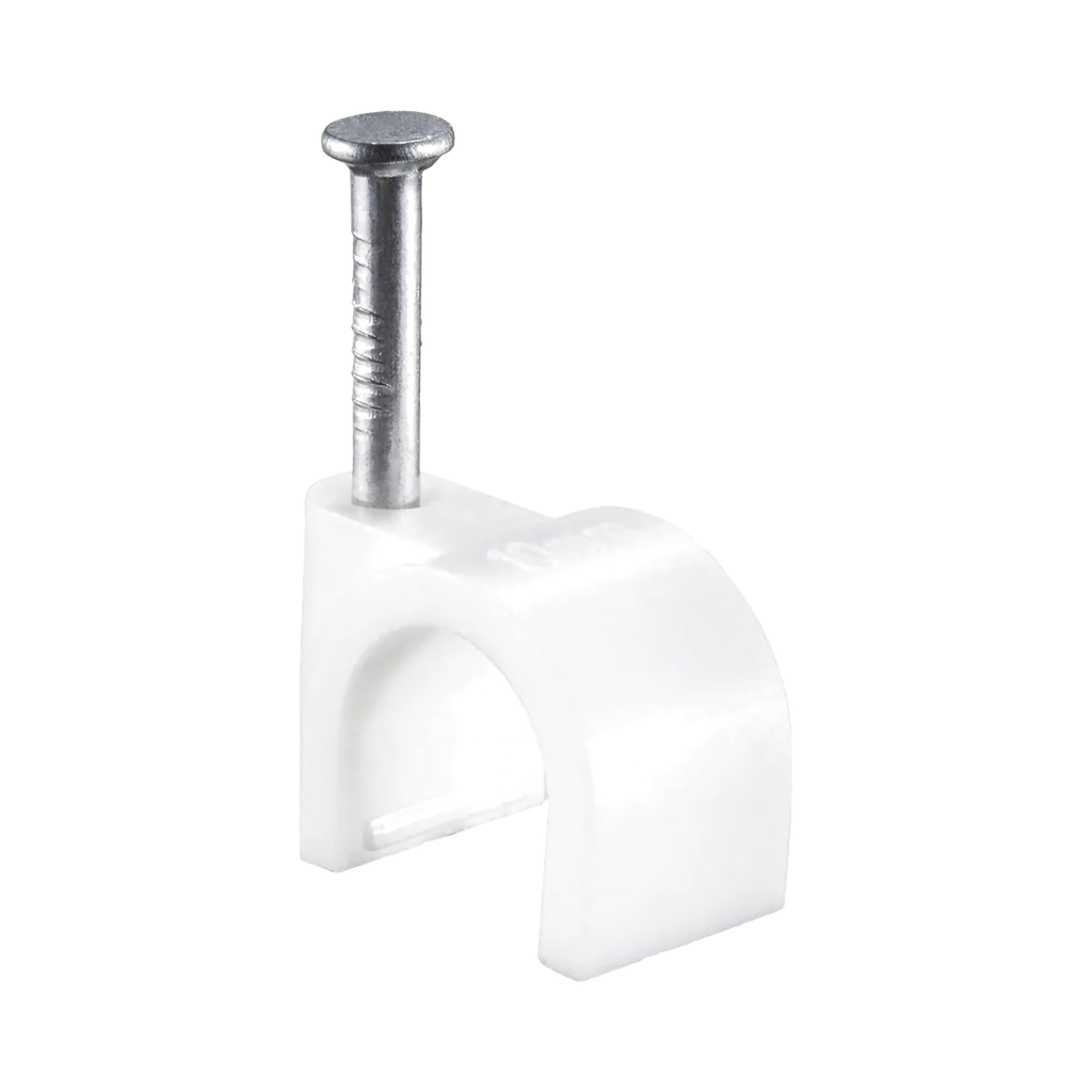 [LP-RC-9W] Grapa para Cable Redondo de 9 mm blanco