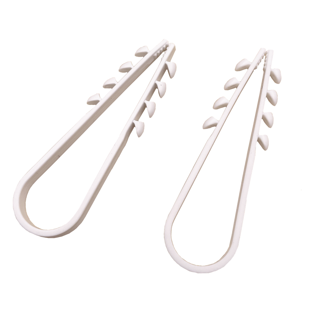 Bolsa con 100 clips sujetadores de plástico para cables de 11