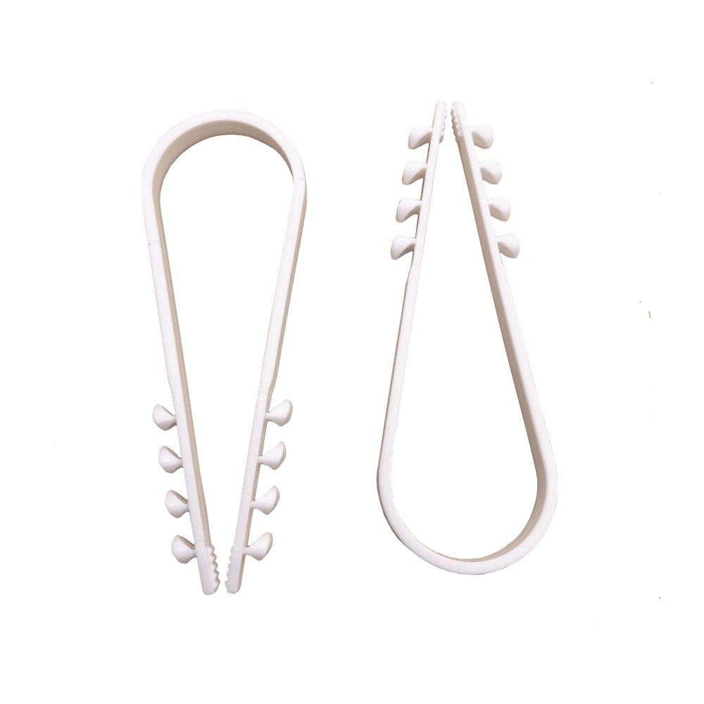 Bolsa con 100 clips sujetadores de plástico para cables de 19