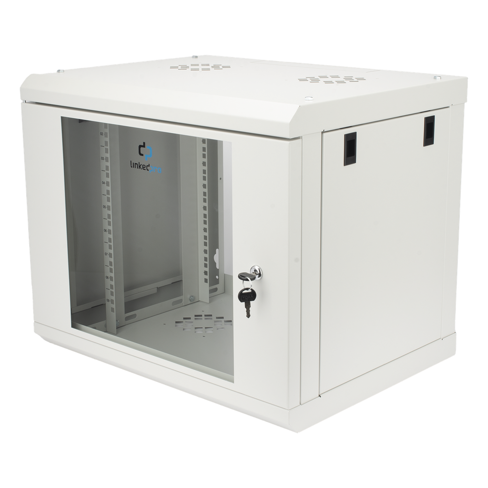Gabinete de rack 9U, blanco