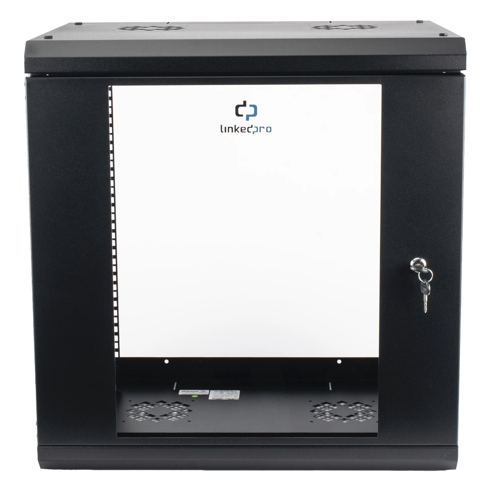 [SR1912LH3GA] Gabinete de Pared con Puerta de Cristal Templado, 455mm de Profundidad, 12U Rack de 19'', Acero Reforzado
