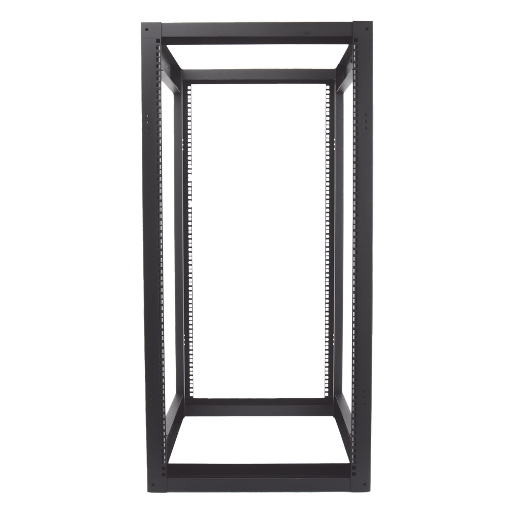 [EI-QR-3224-R2] Rack Estándar 19" de 4 Postes, Acero, 24 Unidades, Profundidad Ajustable