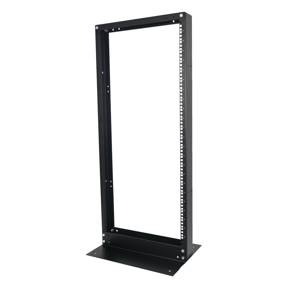 [EIRL-5524] Rack de 2 Postes, Estándar 19", 24 Unidades, Fabricado en Acero, Base "L" para Anclar a Piso