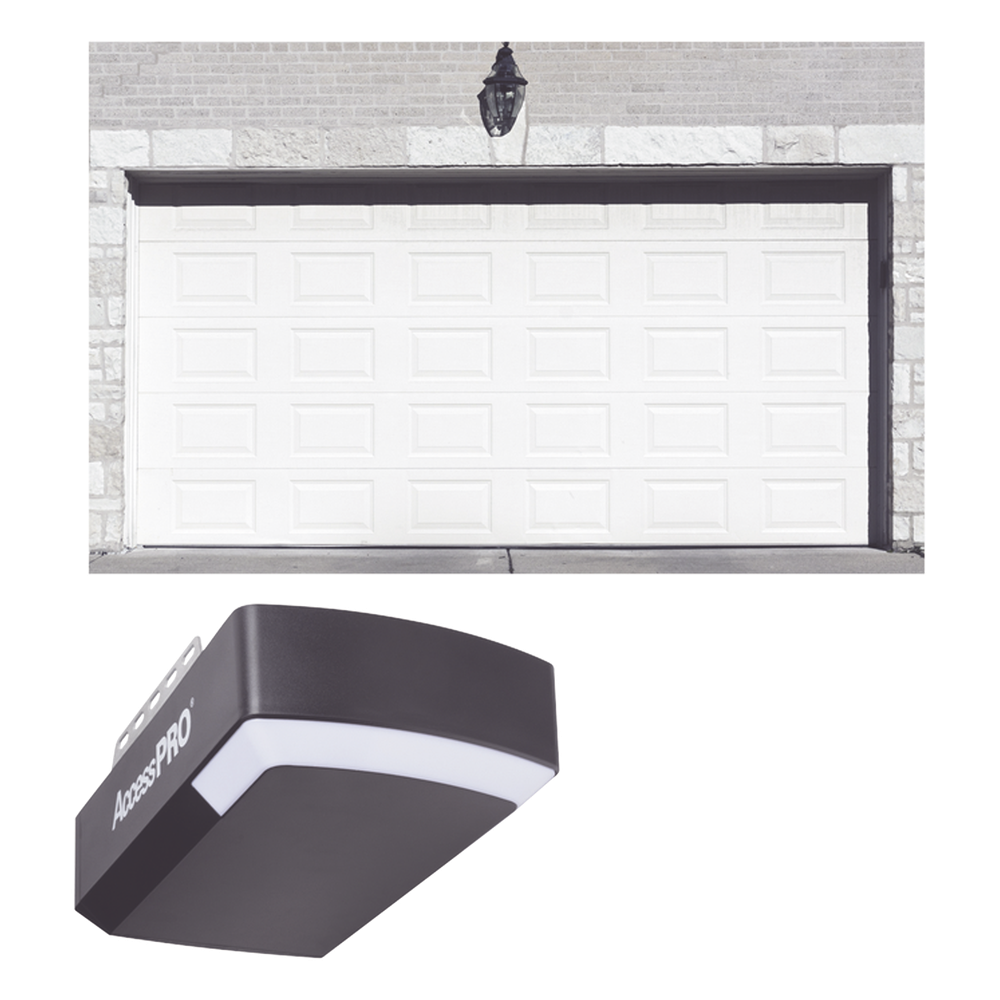 KIT COMPLETO Puerta de Garage 9x7 Pies / Cuadro Corto / Color blanco / Insulada / Incluye Motor FS1000APPRT / 1 / 2HP / Fuerte / Silencioso / Luz LED / Motor DC .
