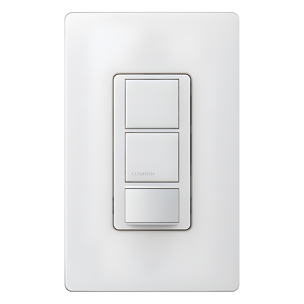 Apagador Maestro con sensor de ocupación / vacancia PIR, doble circuito para luz y ventilador, 120-277 V