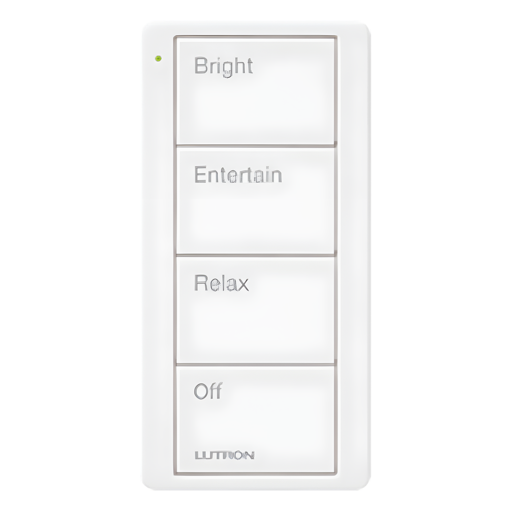Control remoto inalámbrico Pico de 4 botones para escenas predefinidas, blanco
