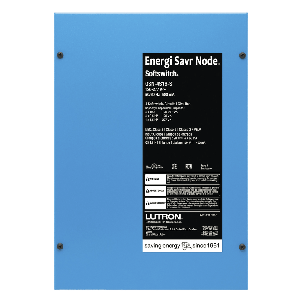 Controlador de iluminación Energi Savr Node con Softswitch 4 zonas