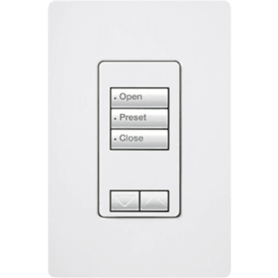 Teclado de pared seeTouch de 3 botones con subir blanco
