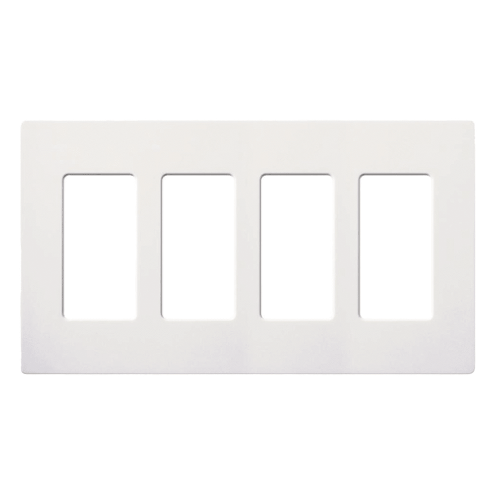 Placa de pared 4 espacios, sin tornillos