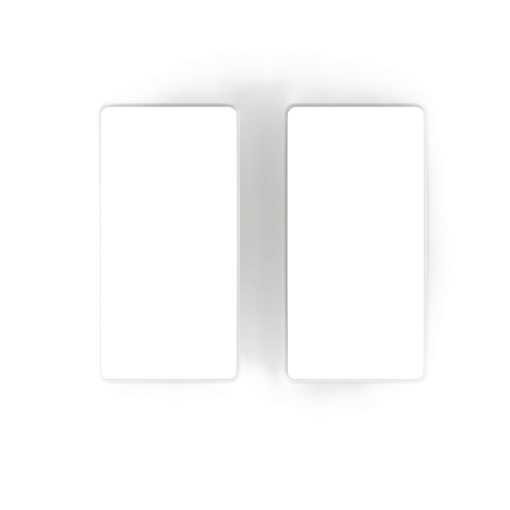 Placa de pared 2 espacios, sin tornillos