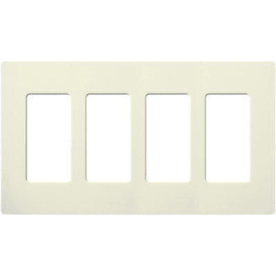 Placa de pared 4 espacios, sin tornillos