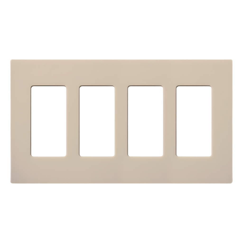 Placa de pared 4 espacios, sin tornillos