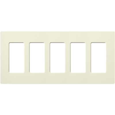 Placa de pared 5 espacios, sin tornillos