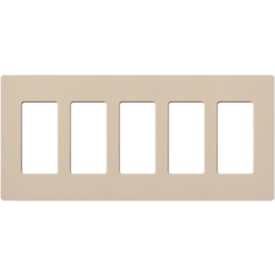 Placa de pared 5 espacios, sin tornillos