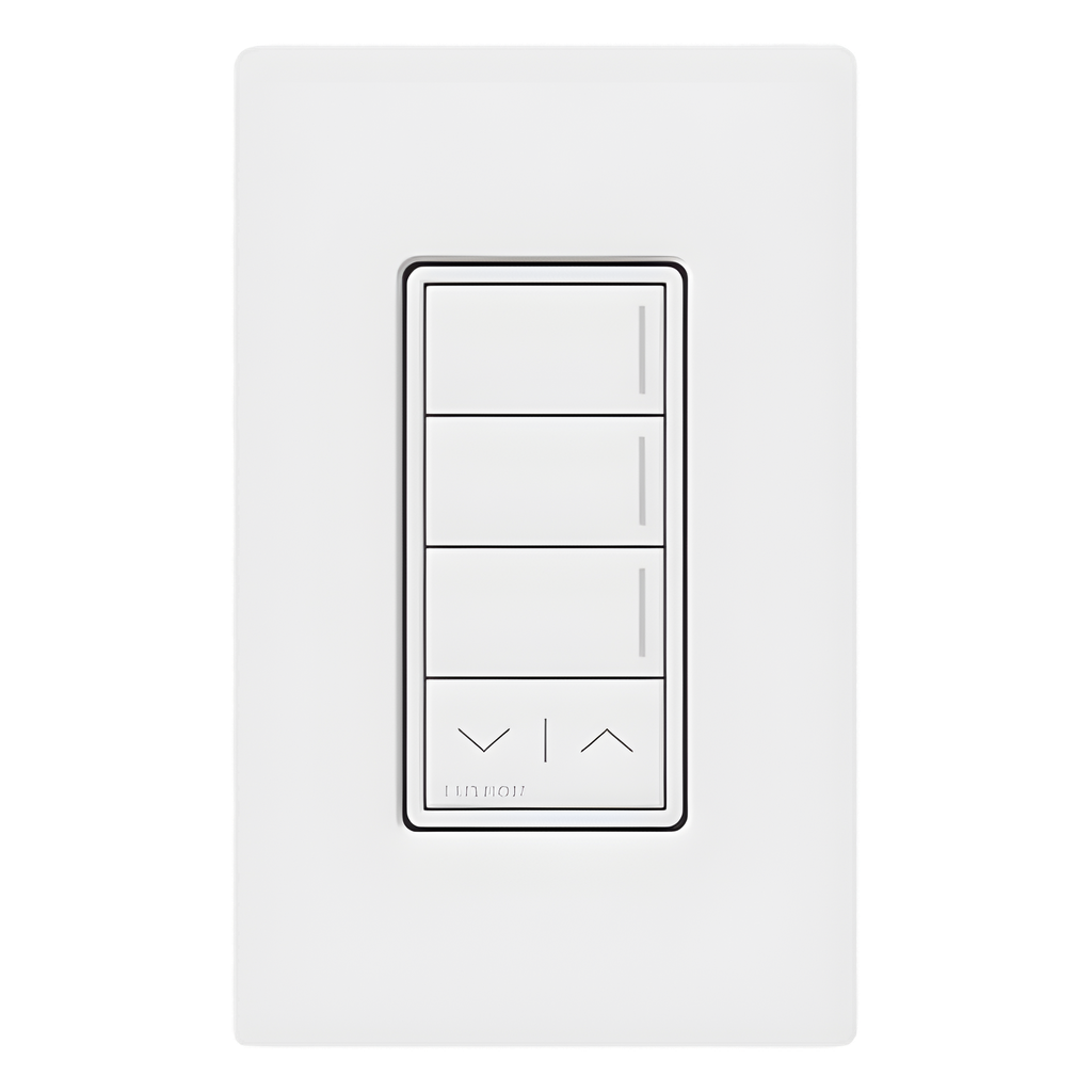 Botonera de pared Sunnata con 3 botones de escena blanco