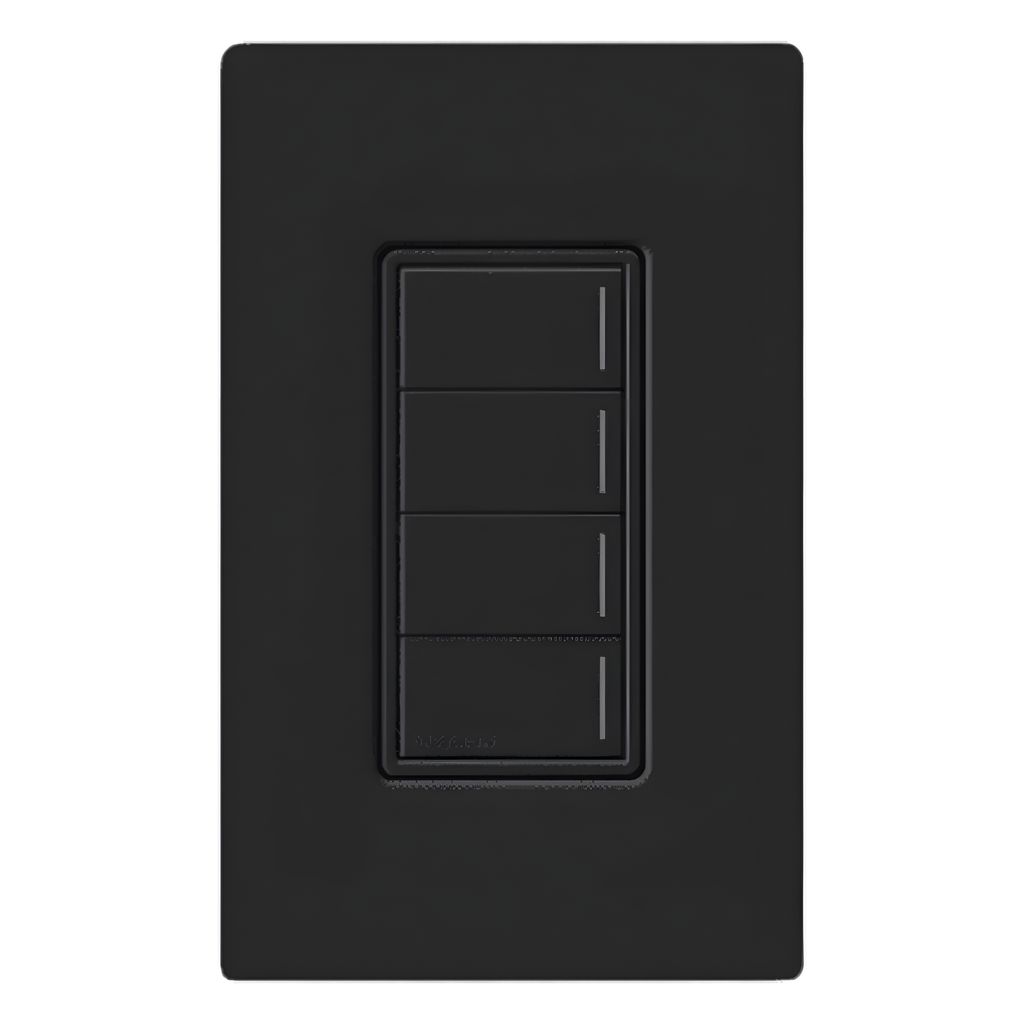 Botonera híbrida Sunnata con dimmer integrado negro