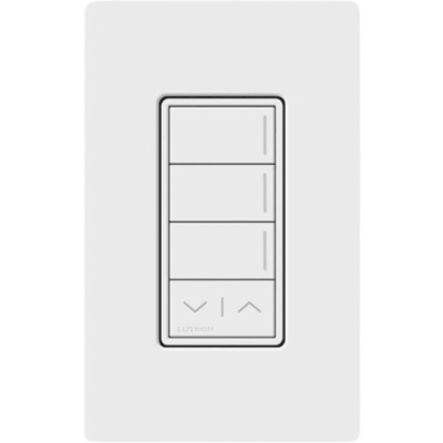 Teclado de escenas Sunnata de 3 botones con funciones de subir blanco