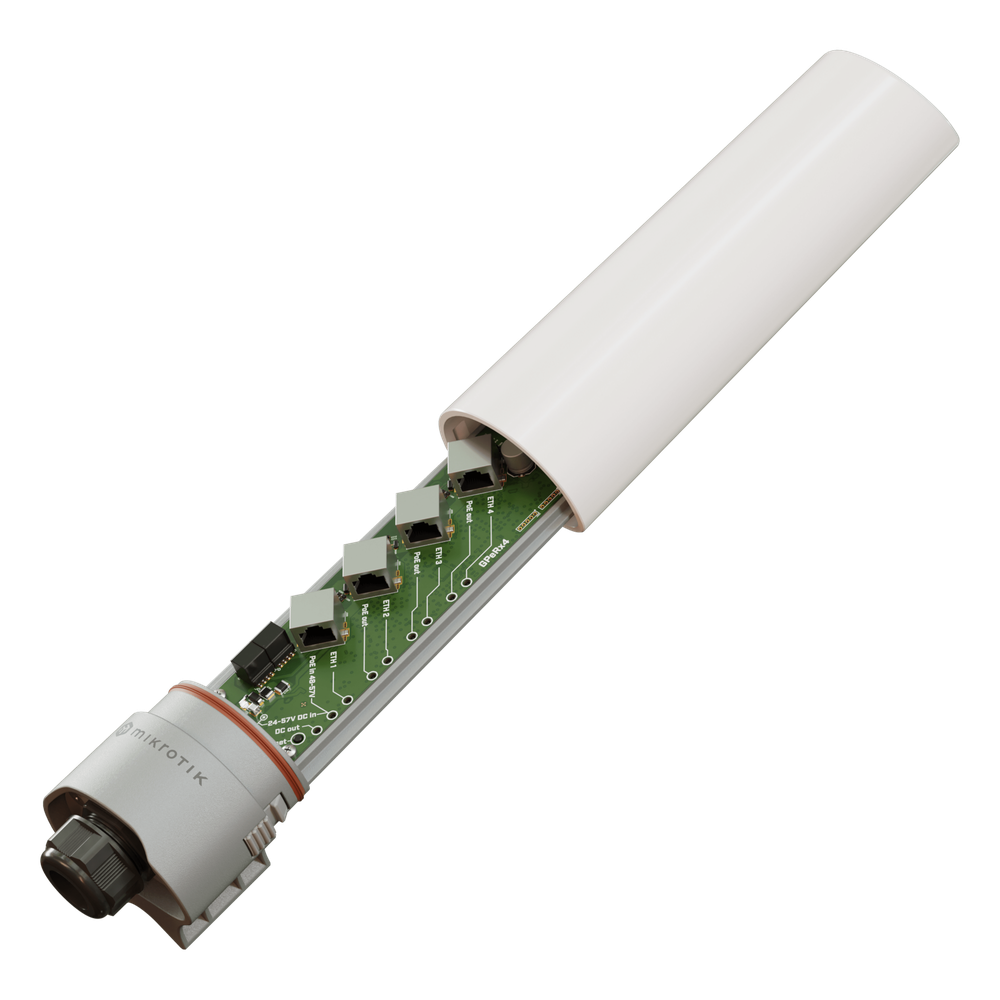 Extensor PoE Administrable SwOS para exterior 3 puertos